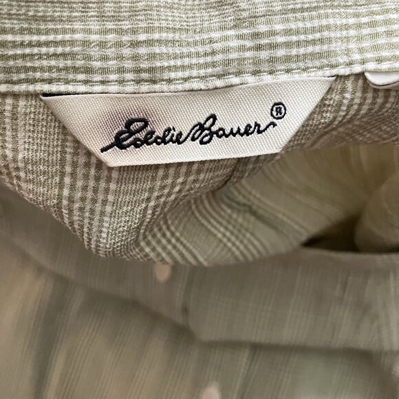 Vintage Eddie Bauer Maxi Skirt Womens Wrinkly Gauze Crepe Button Front Prairie - Picture 4 of 8